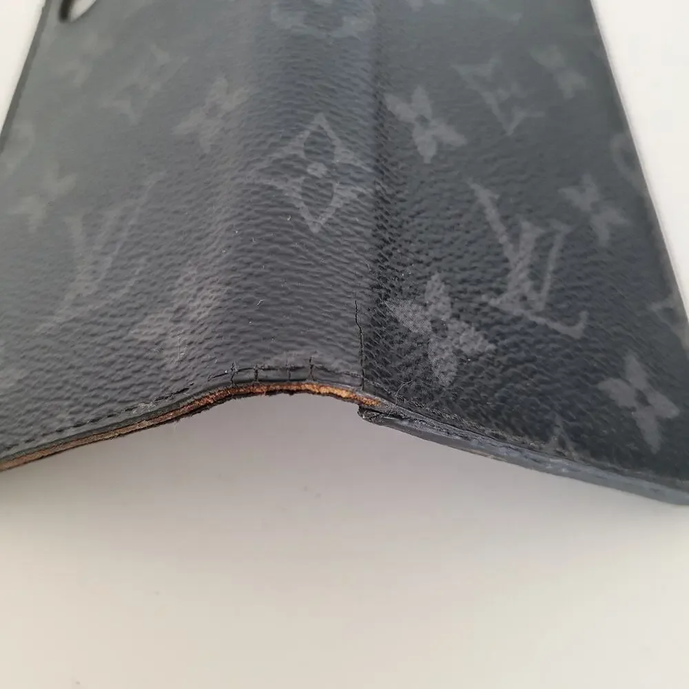 Authentic Louis Vuitton LV Monogram Folio iPhone X Case Black‎ Phone Hard Cover